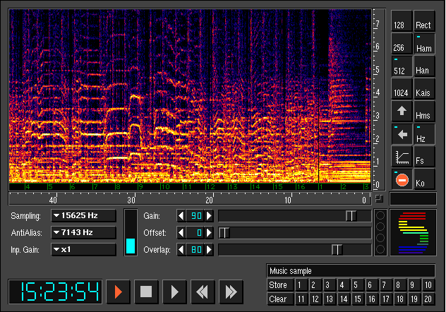 Analyzer screen shot